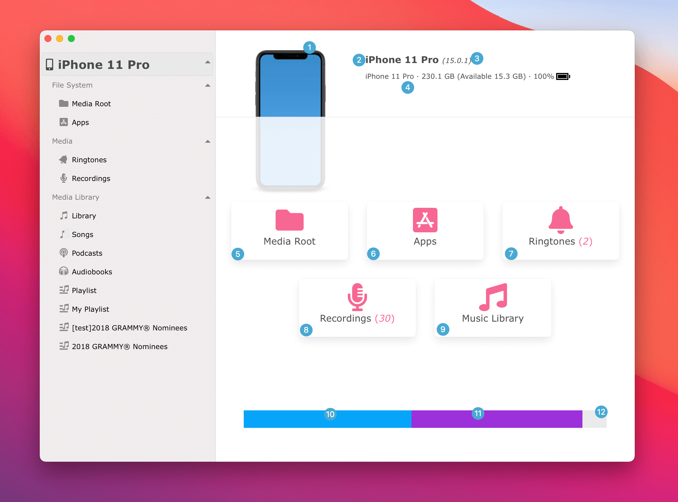 iCopyAssistant devce information